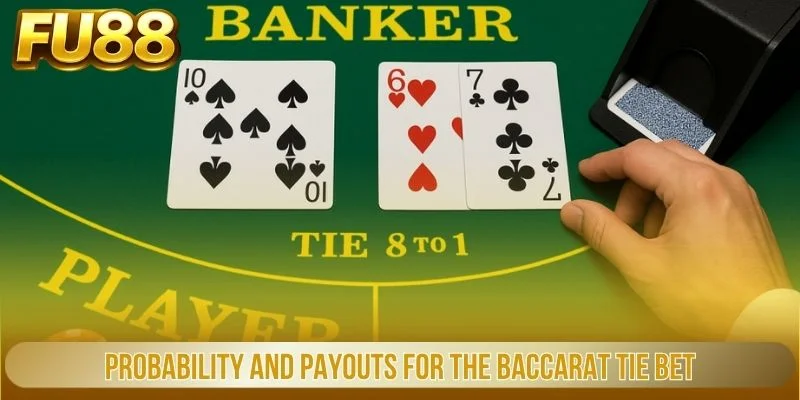 Probability and payouts for the Baccarat Tie Bet