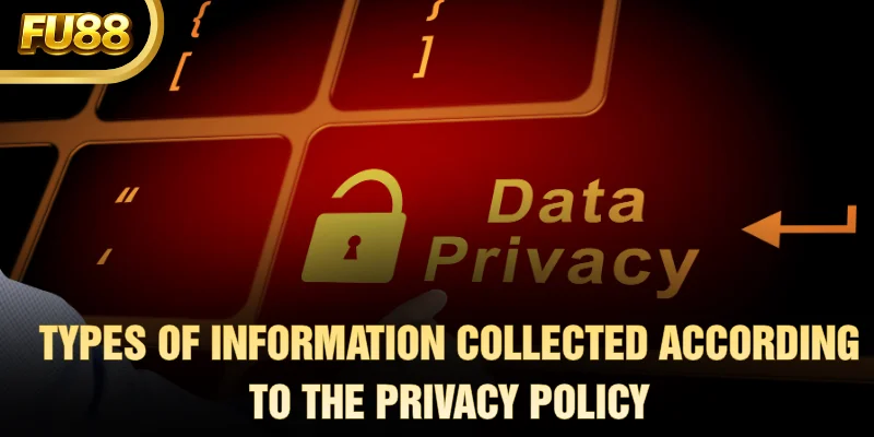 Types of information collected according to the privacy policy